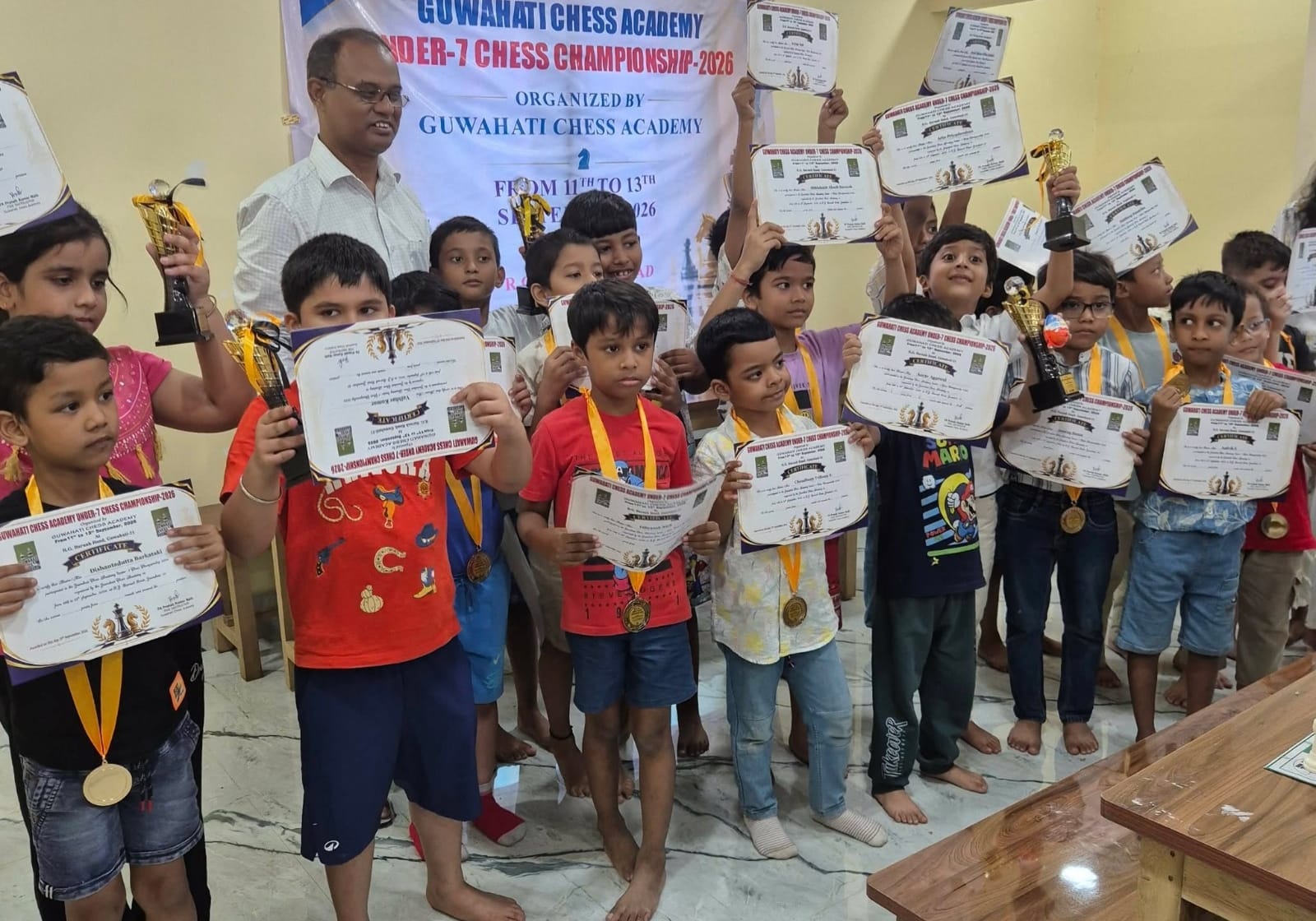 “গুৱাহাটী দবা একাডেমী অনুৰ্ধ ৭ বছৰ দবা চেম্পিয়নশ্বিপ–২০২৬”,জিয়াঞ্চ ৰিয়ান কাশ্যপ বিজয়ী